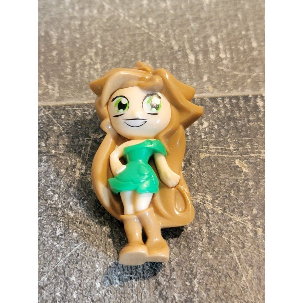 Happy green dress woman girl mom toy figure